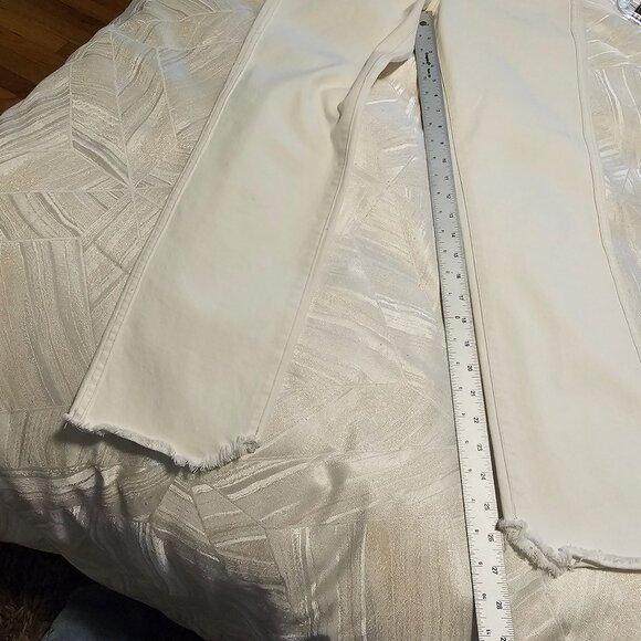 Women’s Paige Hoxton Straight Ankle Jeans Light Cream/Pink, Size 28 - Picture 10 of 12